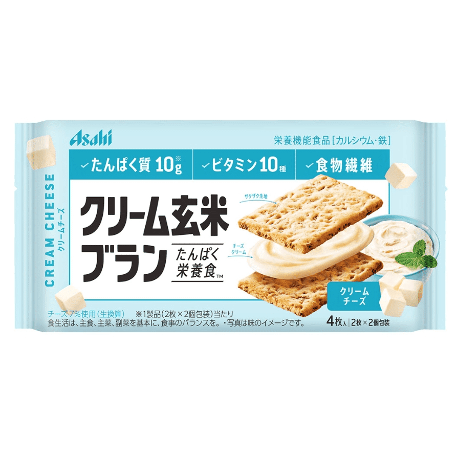 Asahi Brown Rice SandwichBiscuits Cheese Flavor72g 1 each