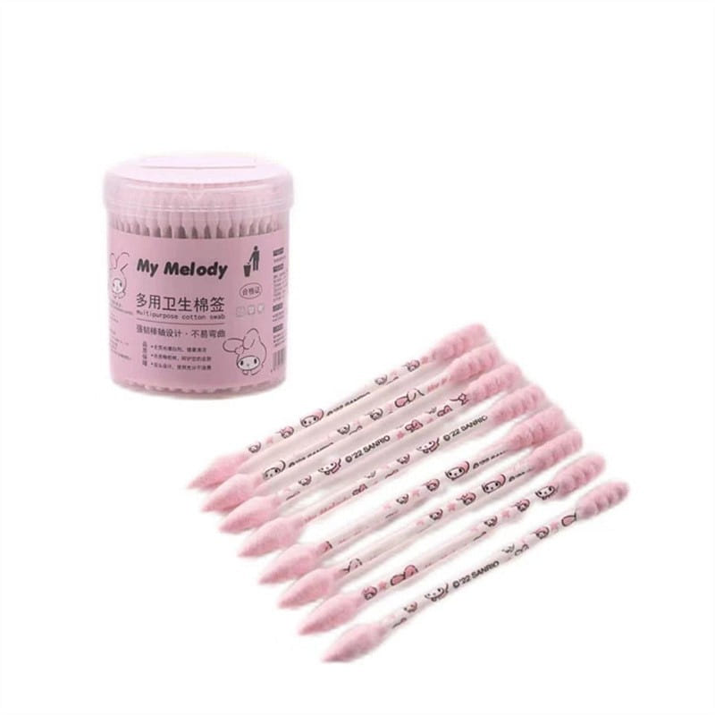 Sanrio Cartoon Double-Headed Spiral Cotton Swabs - Melody 1 Box 1 box