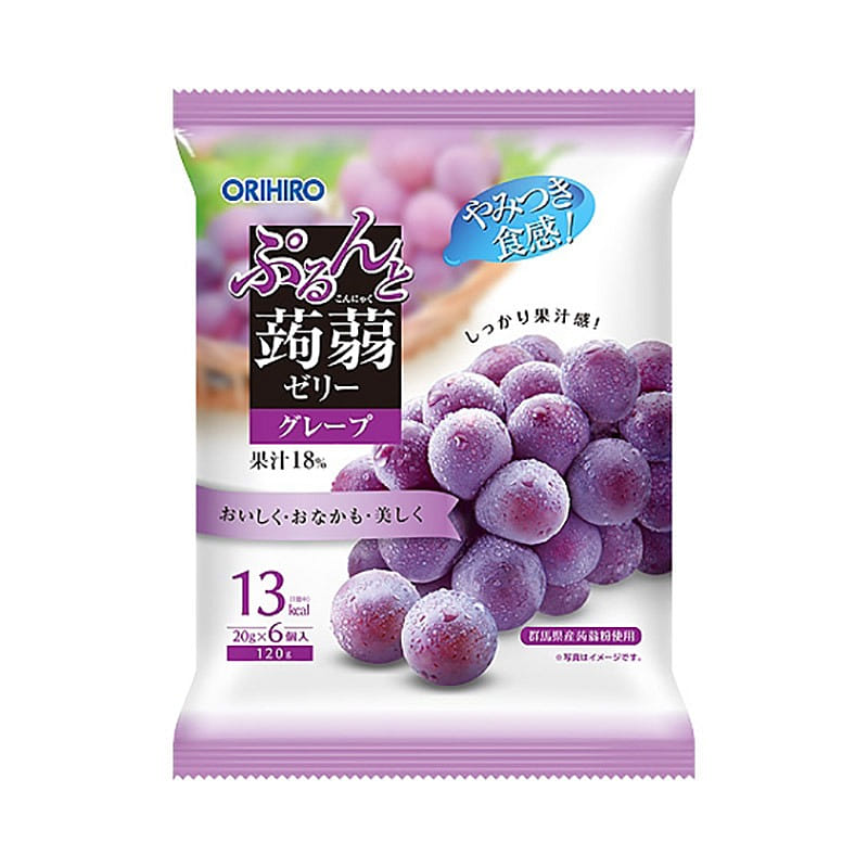 ORIHIRO Konjac Jelly 20g*6 Grape Flavor 1 개
