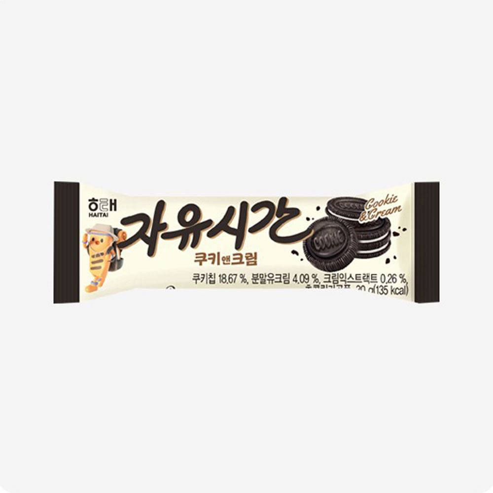 Haitai Free Time Chocolate Bar Cookie & Cream 30 g