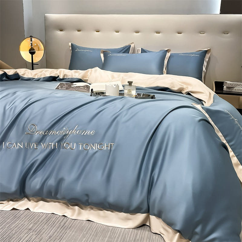 [Bentley BlueMilk1.8*2] Four piece set on silk bed 1 개