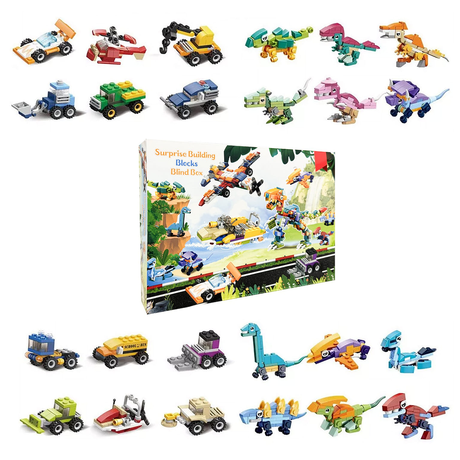 Surprise Building Blocks Blind Box Kids 24 Days 1 개입