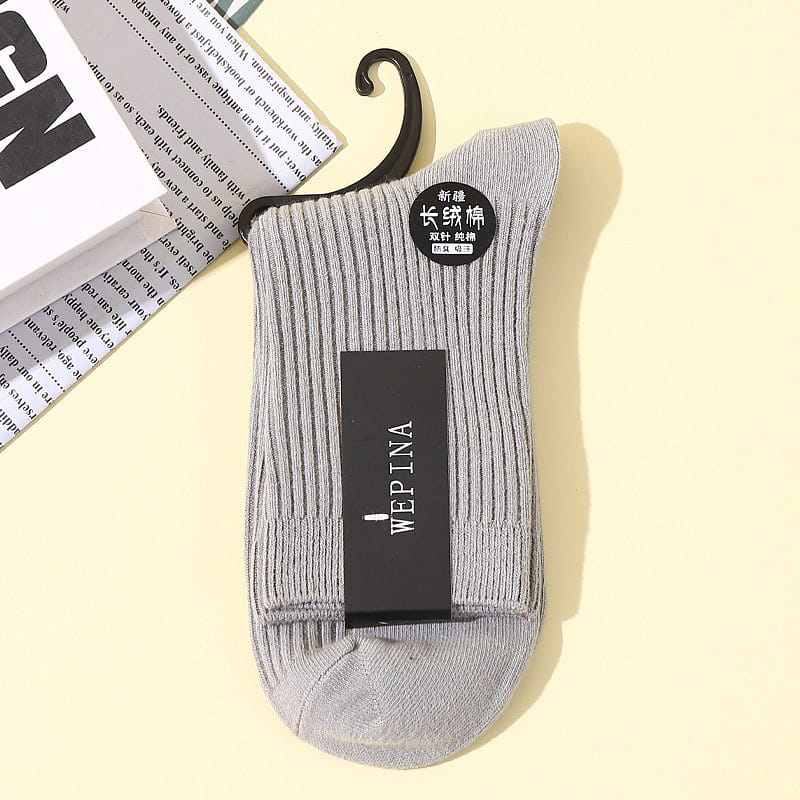 Men's socks pure cotton light gris 5 pairs 1 팩