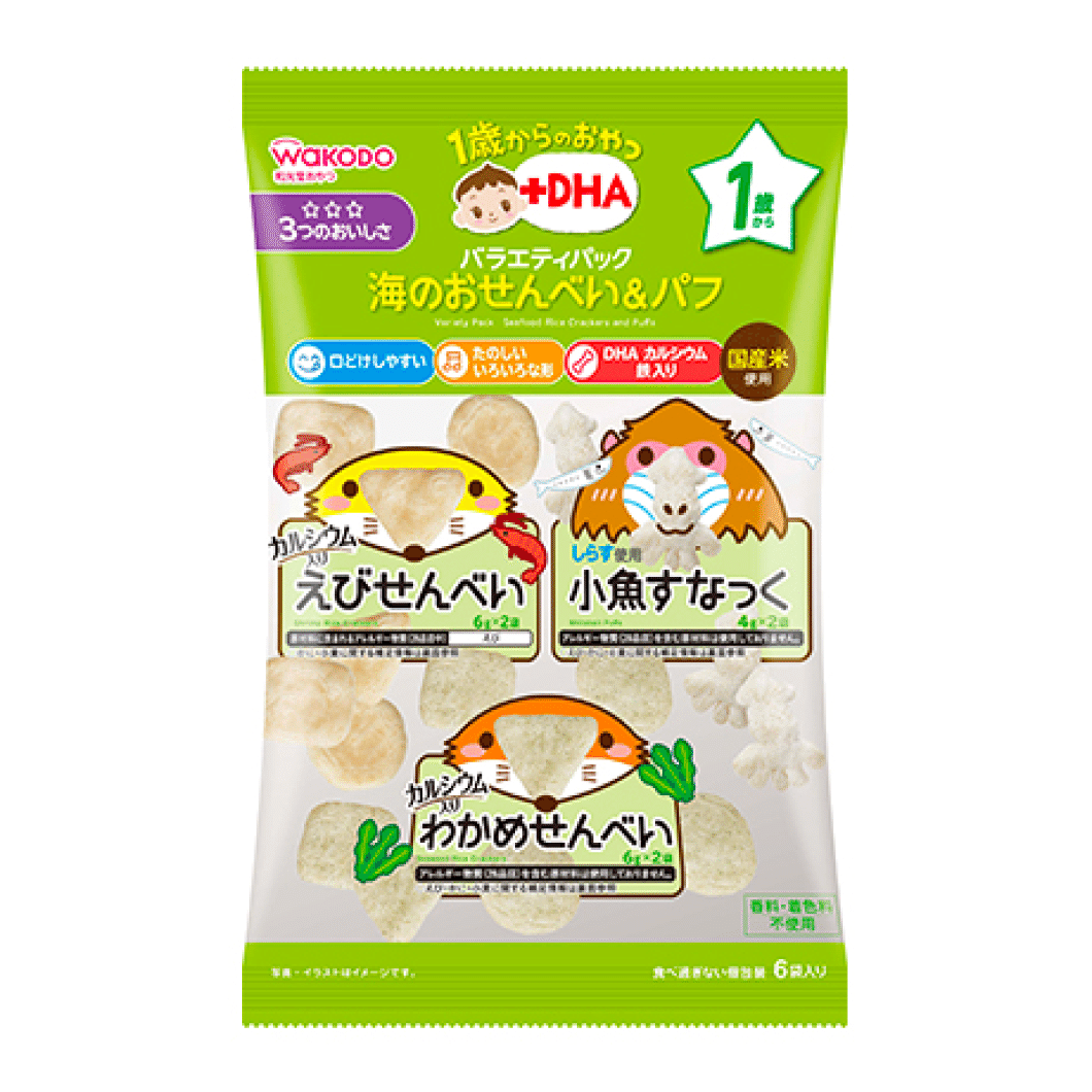 Wakodo 1Y+ DHA Snacks Variety 9 Bags 1 count