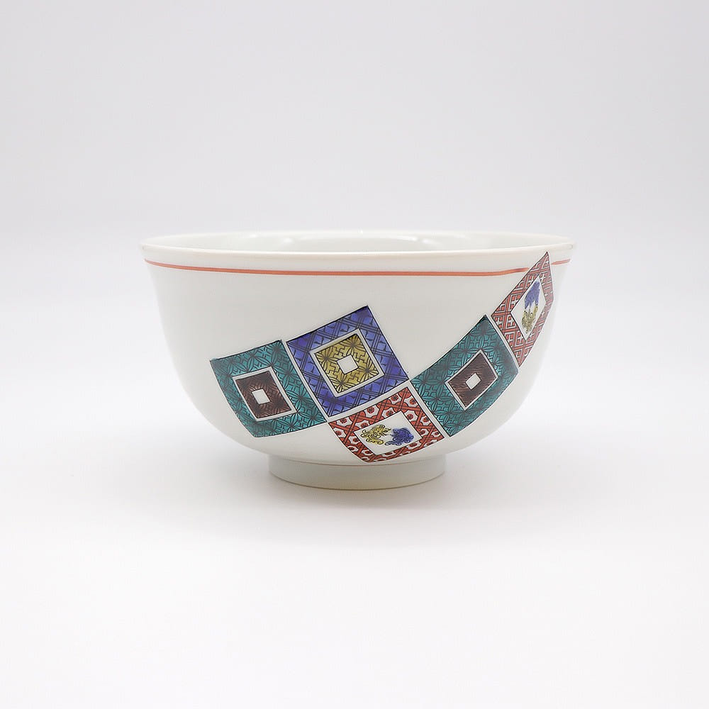 Kutani Ware Handmade Bowl (Tile, 6.29" x 6.29"), Made in Japan 1 ส่วน