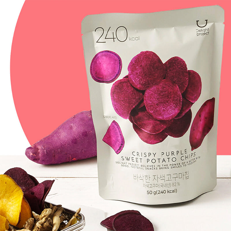 Korea Oliveyoung Low-calorie healthy crispy dried purple potatoes 50g*1 1 個