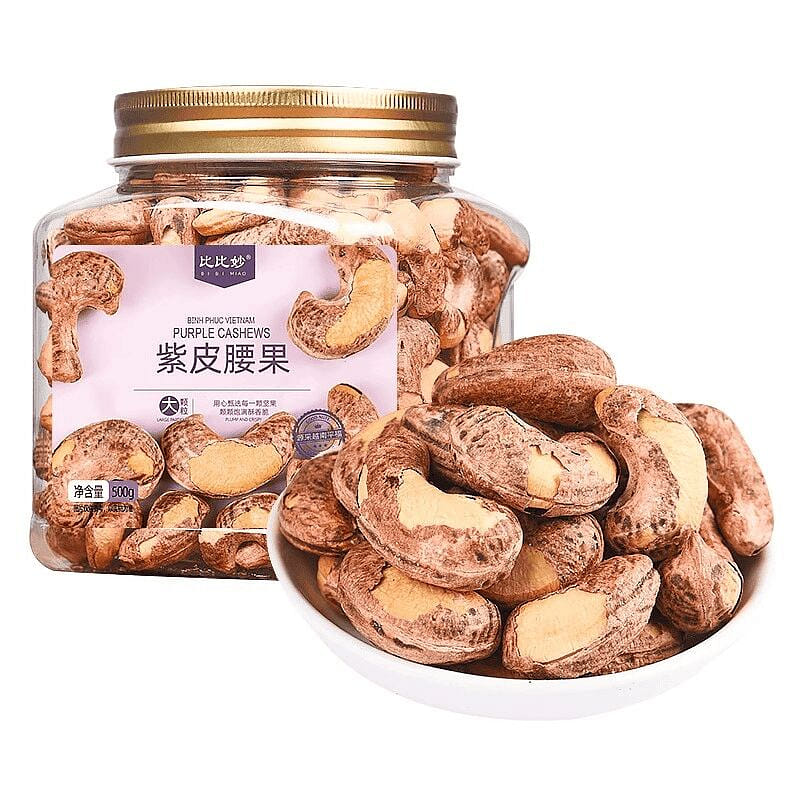 比比妙盐焗风味紫皮腰果 500 克