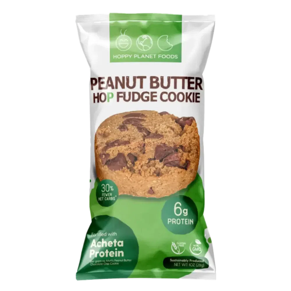 Hoppy Planet Foods Peanut Butter Hop Fudge Cookies, 1oz Singles - Case of 30 30 盎司