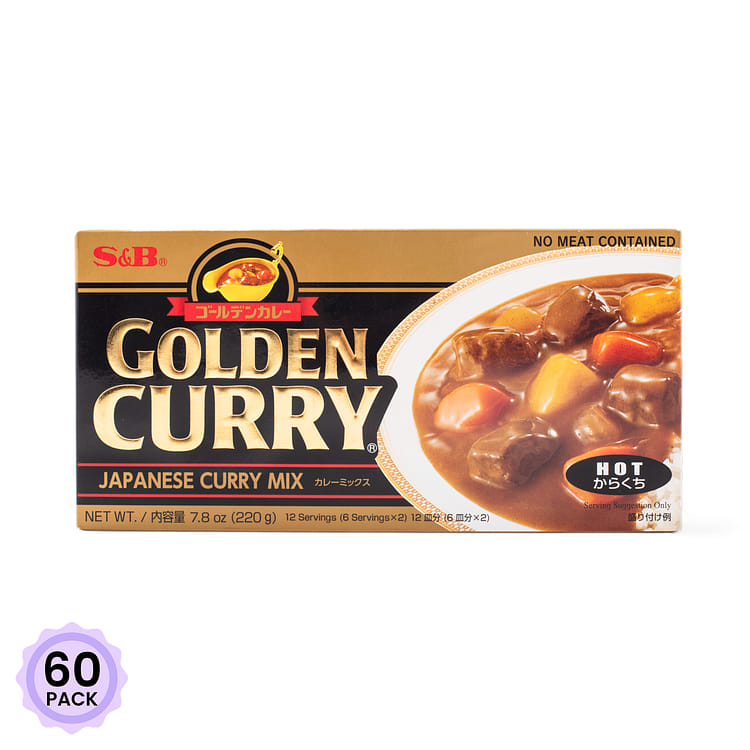 Get S&B Golden Curry Japanese Curry Mix, Hot 7.8 oz*60 pack