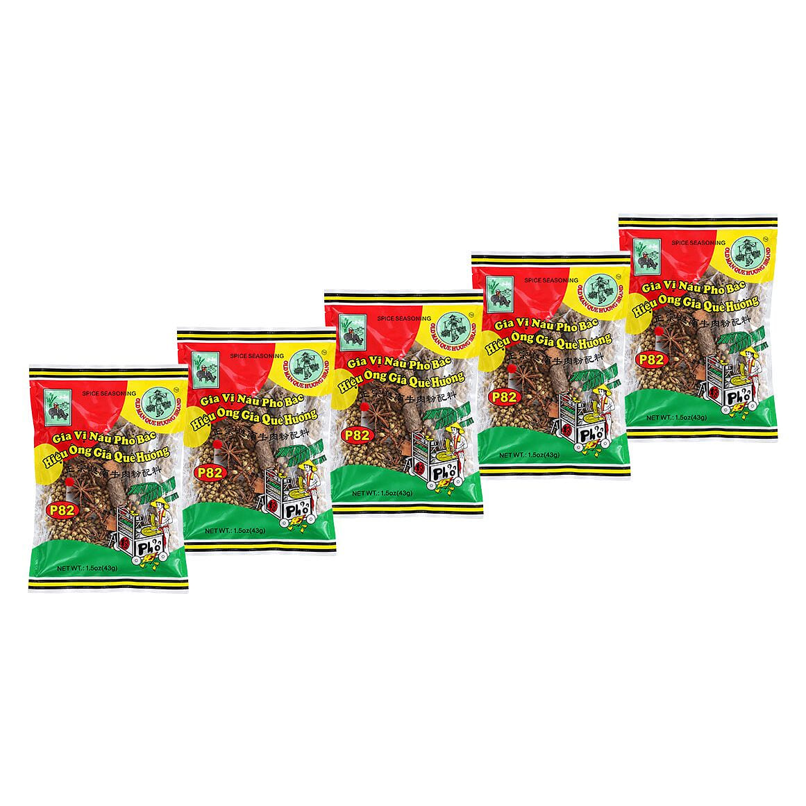 Oldman Que Huong Brand Pho Spice Seasoning-1.5 oz 5 pack