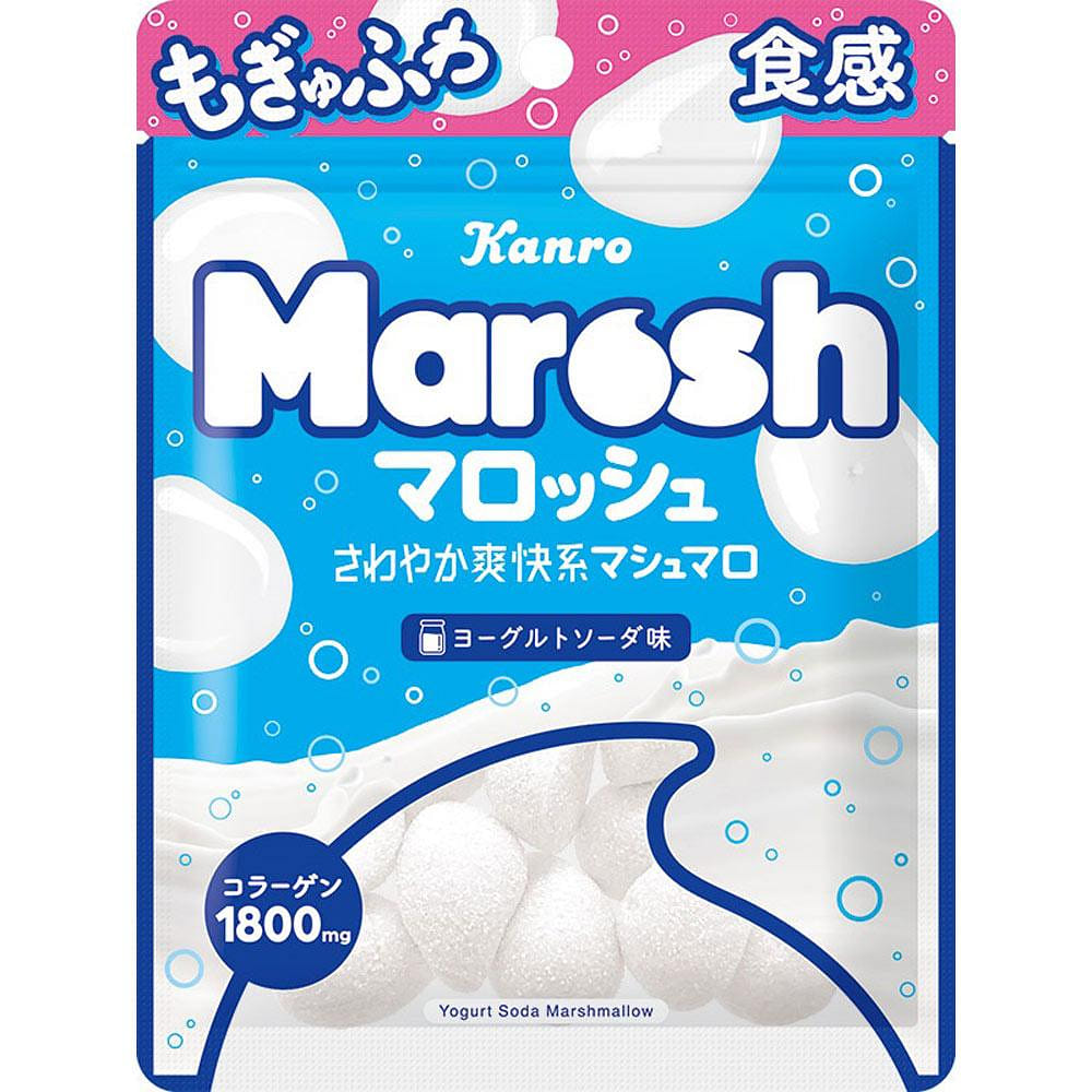 [Japan Direct Mail] KANRO Marosh MarshmallowGummy Collagen1800mg Yogurt Soda 50 그램