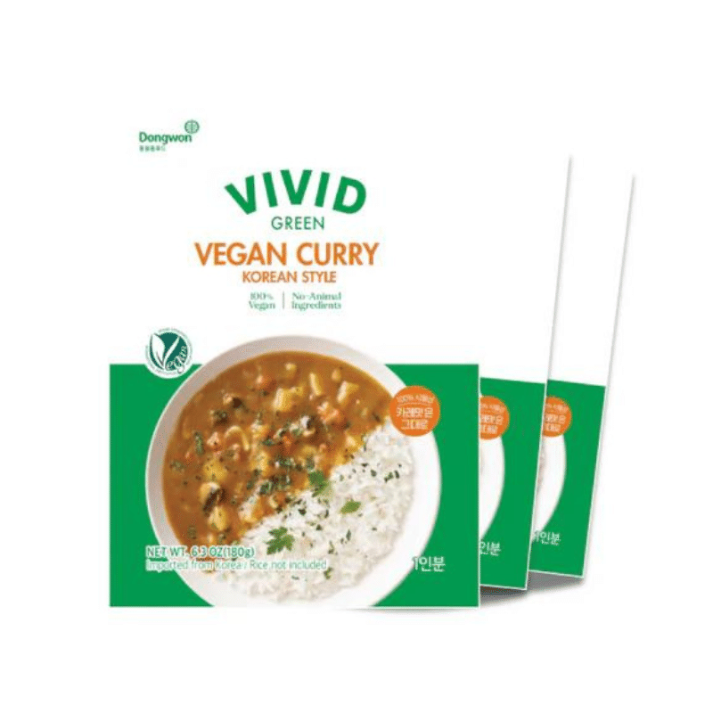 [Dongwon] Vivid Green Vegan Curry 180g * 3 Pack 180 그램