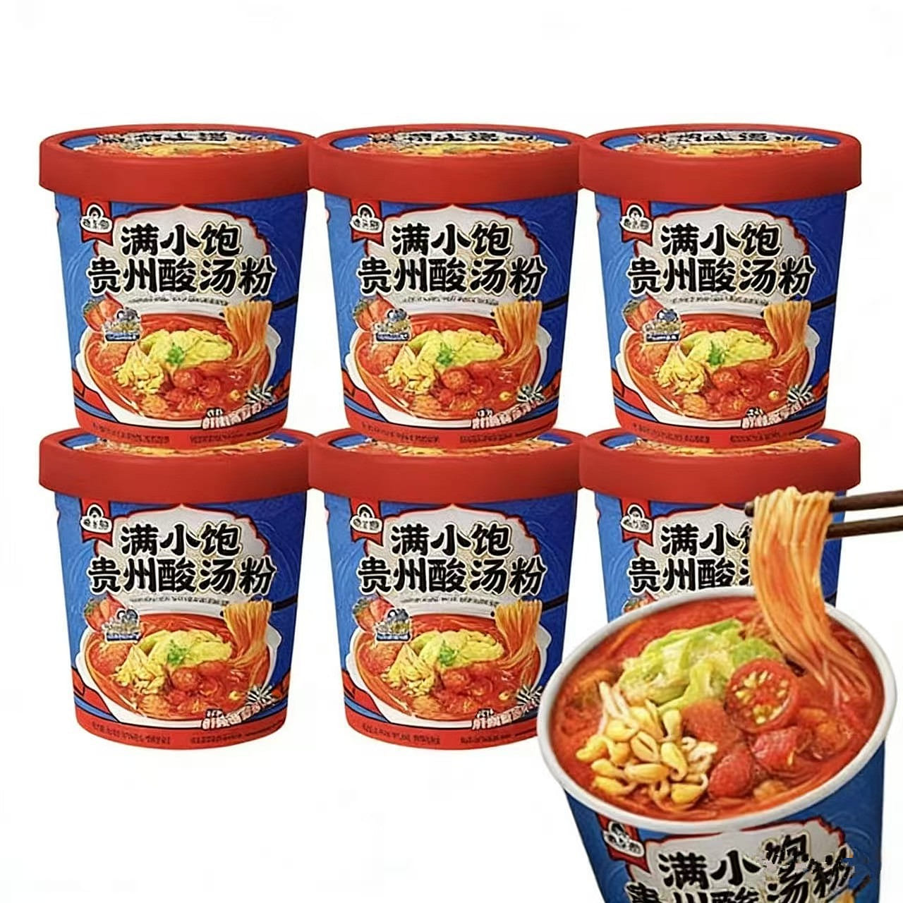 Man Xiaobao Sour Soup Noodles 122g*Instant Cup 122 g