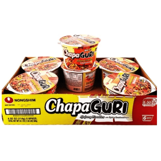 Nongshim Chapaguri Jjajang Noodles, Spicy Seafood Flavor pack of 6 1 개