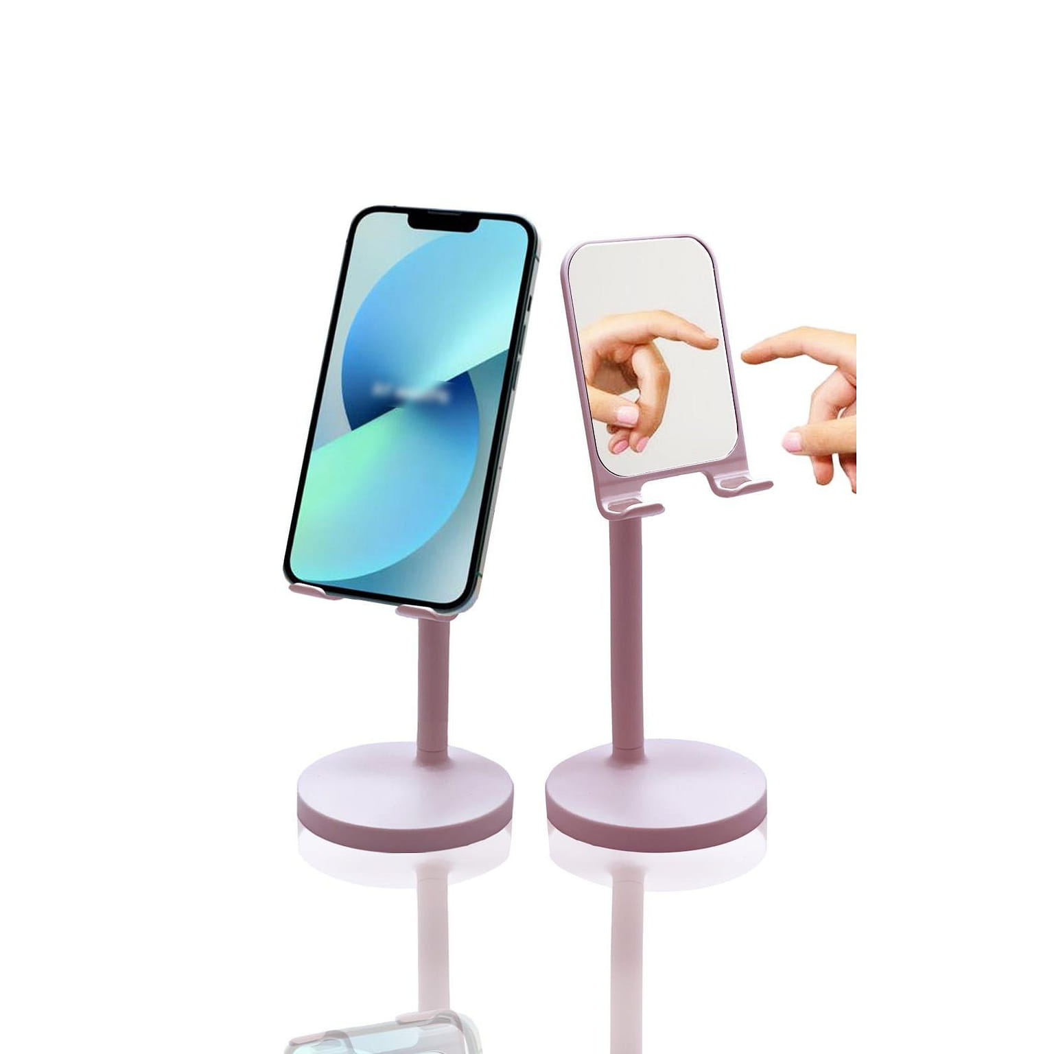 Cell Phone & iPad Stand with Mirror | Adjustable View Angle & Height PINK 8 온스