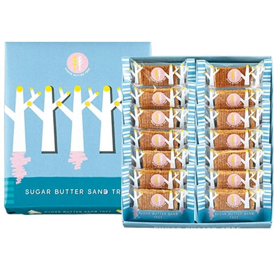 weee_snack_SUGAR BUTTER TREE Original White Chocolate Flavor Cookie Sand 14 pcs 1 box