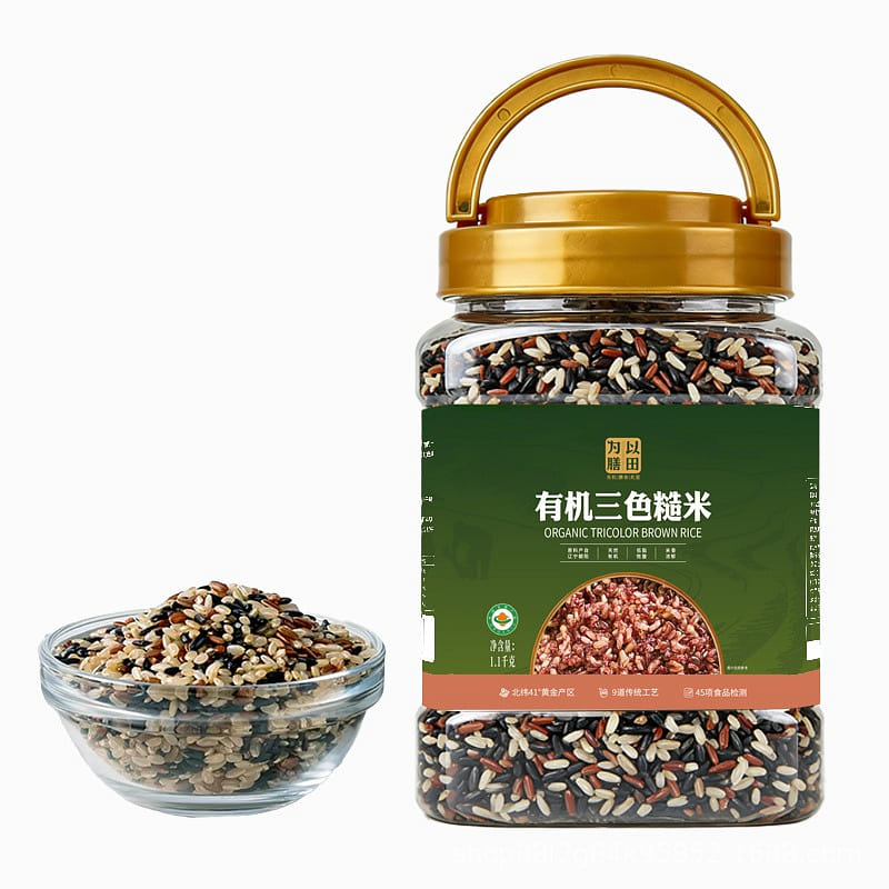 유기농 삼색 현미 1.1kg 1 캔