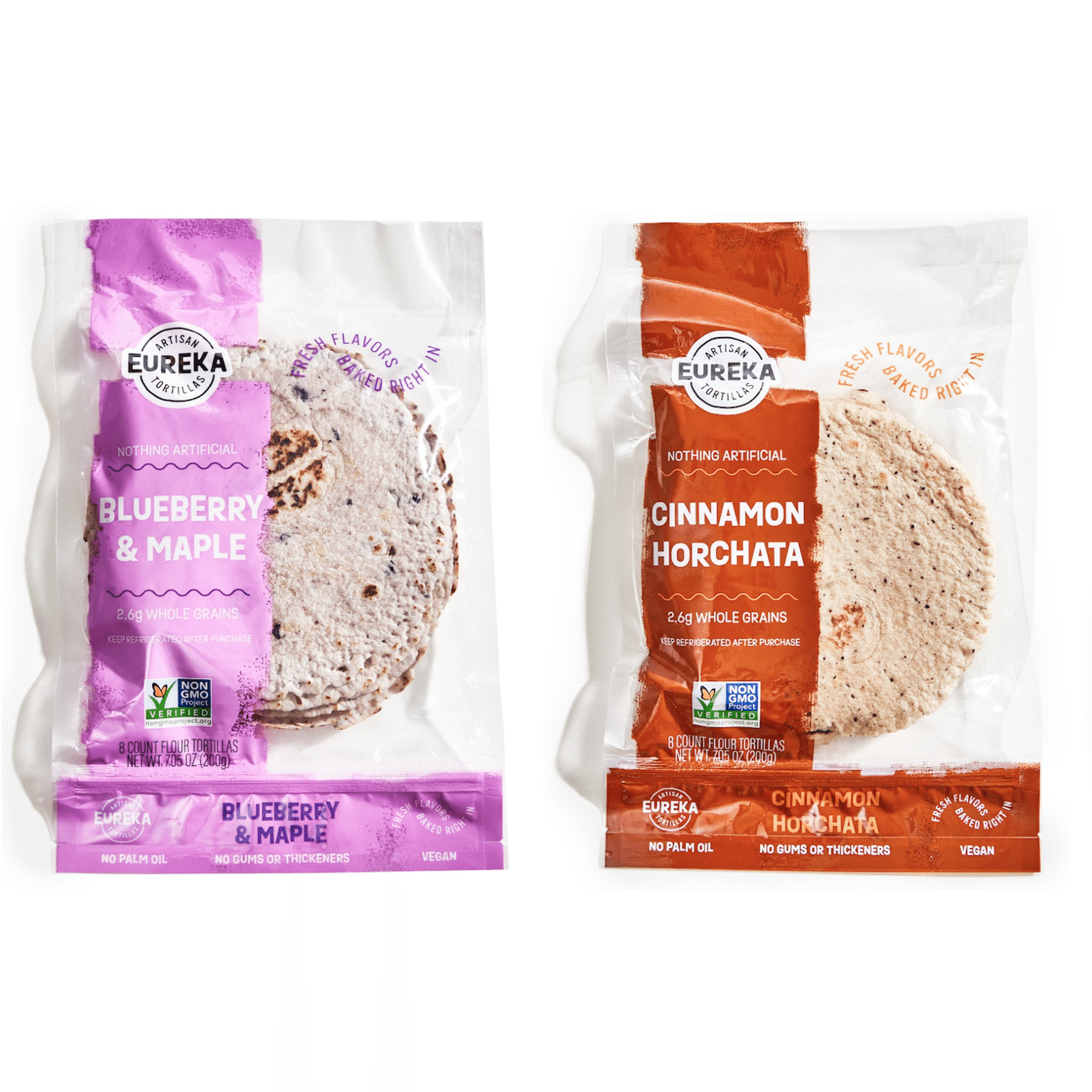 Eureka Tortilla "Sweet Tooth Only" Variety (2 Blueberry, 2 Cinnamon Horchata) 7.05 ออนซ์