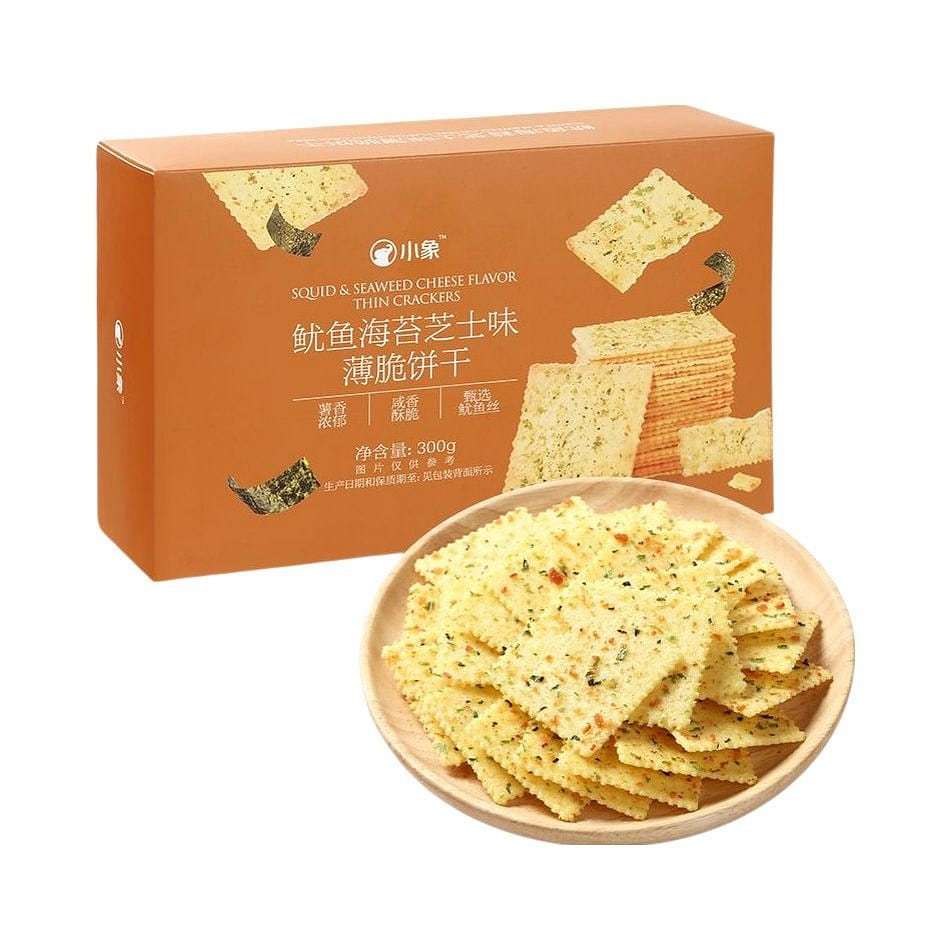 Squid & Seaweed Cheese Flavor Thin Crackers 300g 300 g