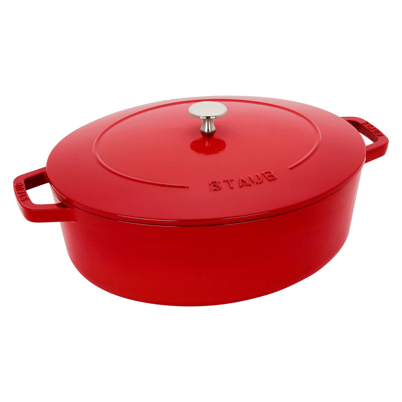 Staub Cast Iron 6.25qt Wide Oval Dutch Oven Cherry 1 each