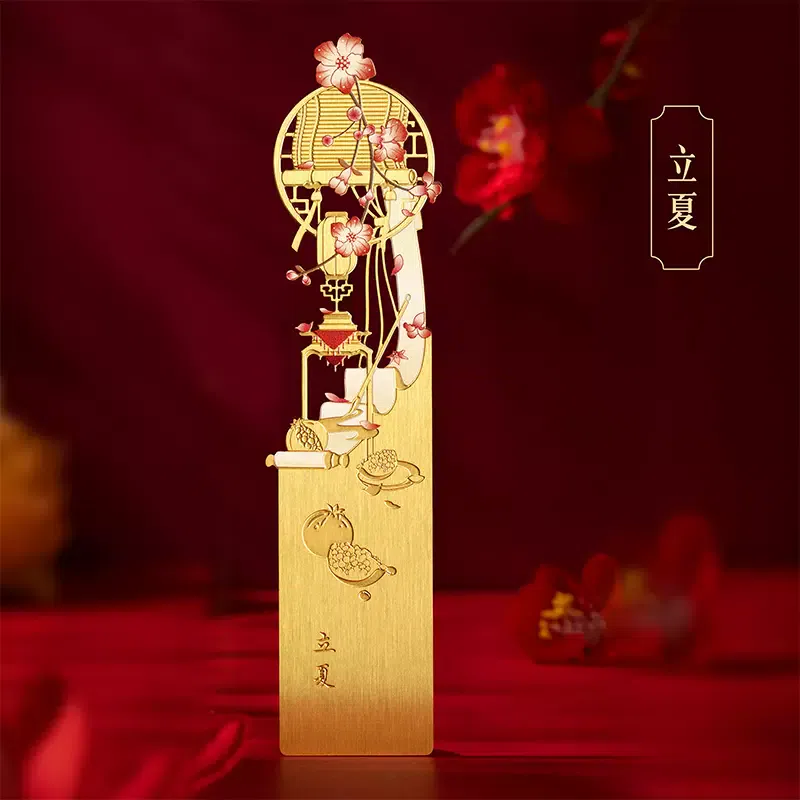 GiftsfromtheForbiddenCity - 24 Solar Terms Metal Bookmark - Beginning of Summer 100 그램