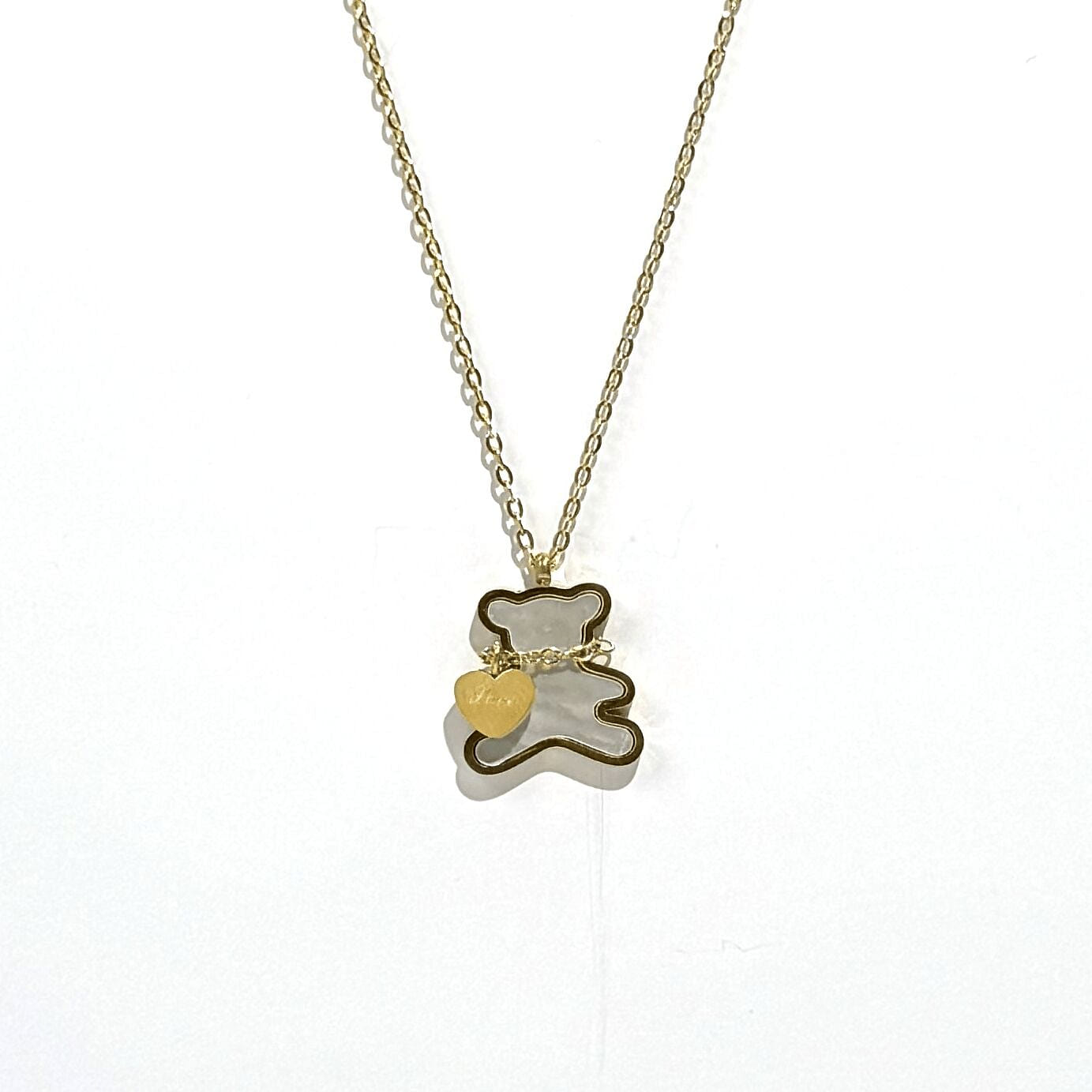 18K Gold Filled Water Proof Bear Shell Necklace 1 each
