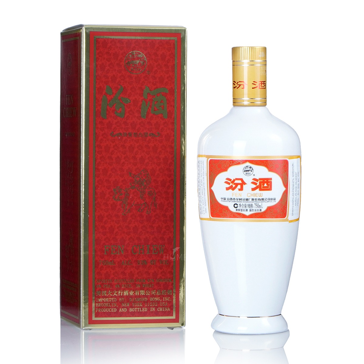 杏花村汾酒红盒瓷瓶750 毫升- Weee!