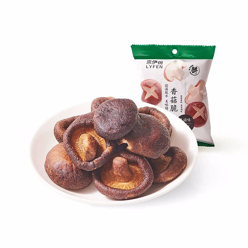 来伊份 香菇脆 50g*2 果蔬脆片 即食 香菇蔬菜干 休闲 脱水 酥脆 零食 小吃 100 克