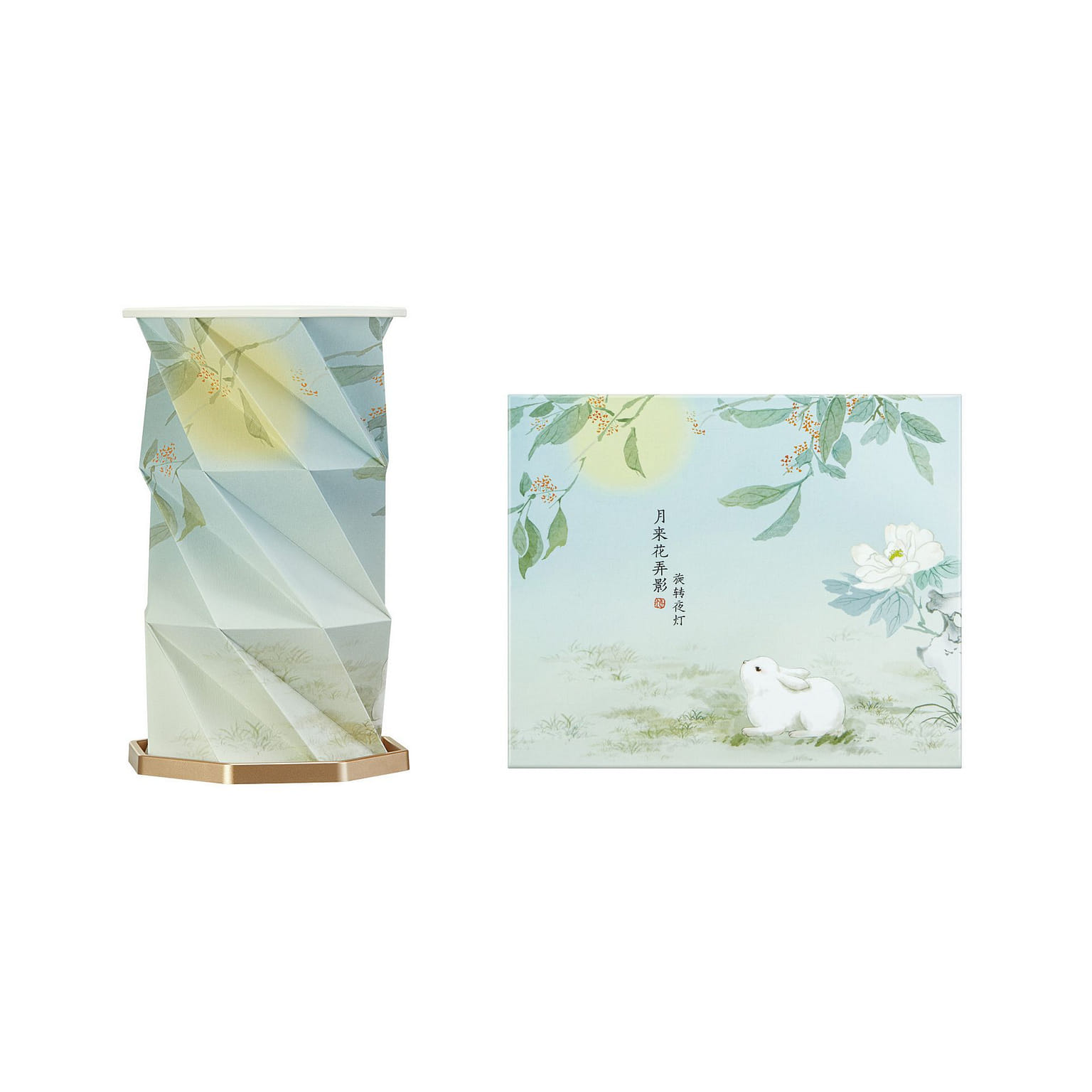 Moonlit Flower Shadow Rotating Night Light 1 count
