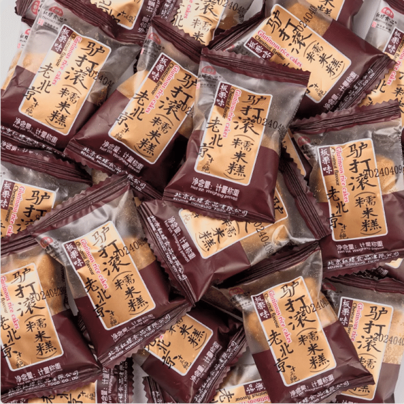 Hongluo Food Donkey Roll Chestnut Flavor, Loose 1000g, Approximately 40 Packs 1000 g