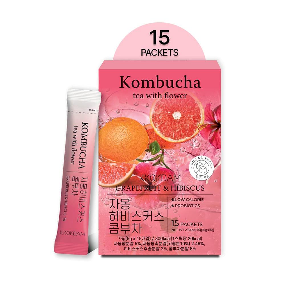[New]Flower Kombucha Tea 15 packets - Grapefruit&Hibiscus 15 개입