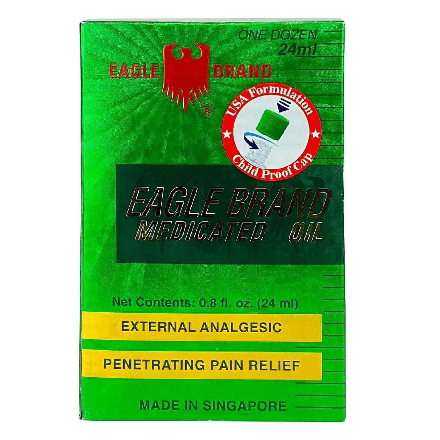 Eagle Brand Medicated OTC Pain Relief Oil 24ml 1 bottle