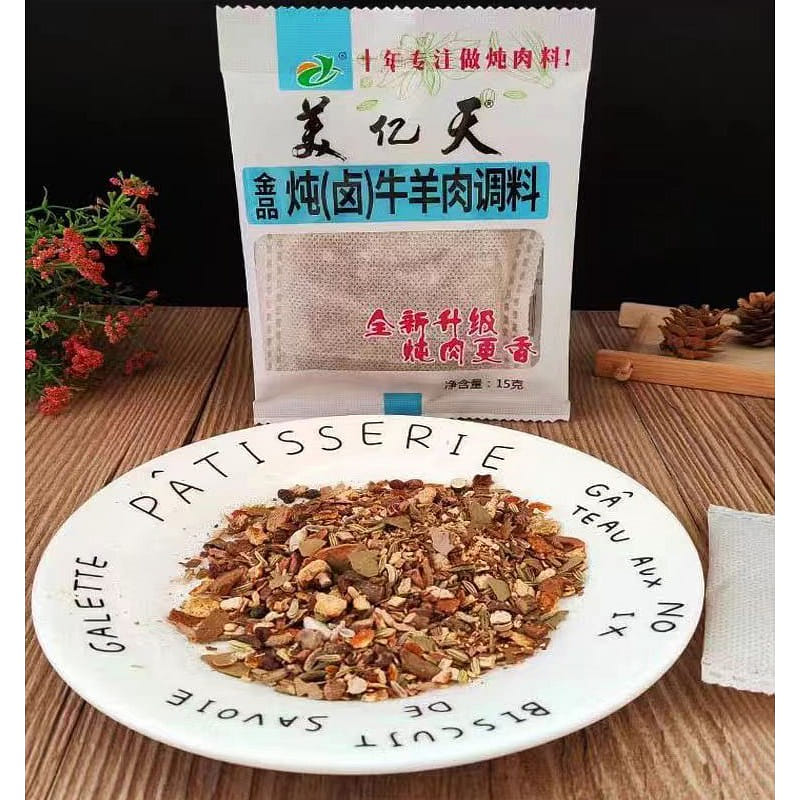 Mei Yi Tian Braised beef and mutton seasoning 15g*10 packets 150 g