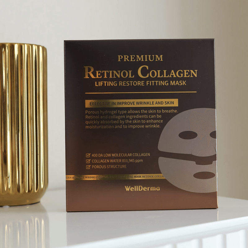 WellDerma Retinol Collagen Mask 4pcs/box 1 box