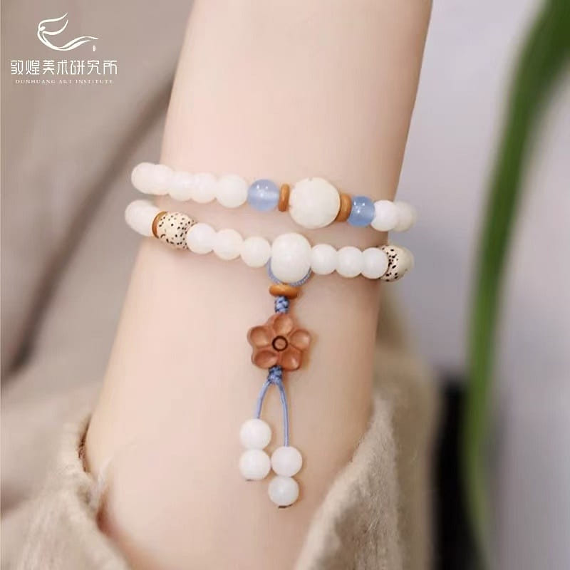 Natural White Night Blue Star Double Loop Bracelet 1 box