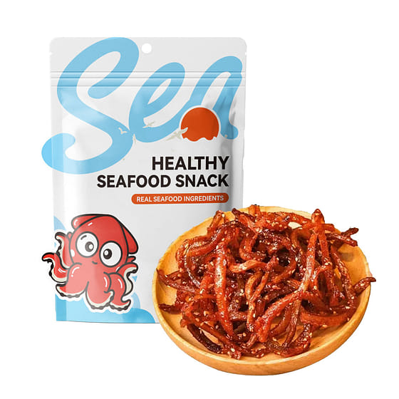 weee_snack_Sea Fortune Shredded Eel Spicy Seafood Snack Small Dried Fish 100 g