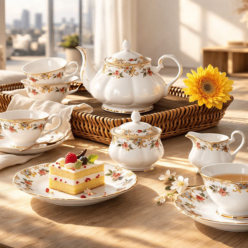 BESTLEAFTEA English Afternoon China Bone Tea Set 1 케이스