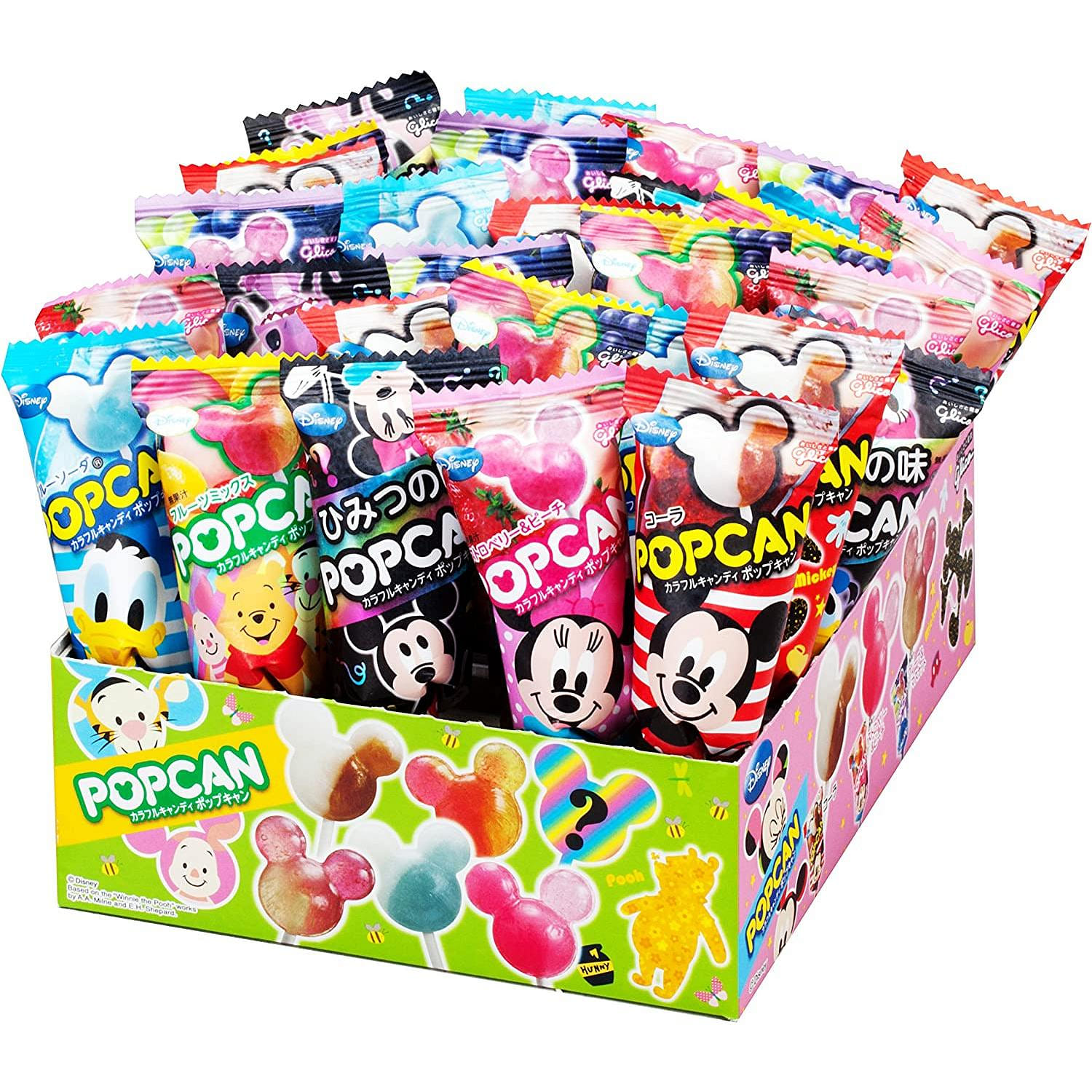 Glico Disney PopCan Mickey Candy Soda Cola Lollipop Sweet Snack Japan 30 Sticks 30 sticks 1 개