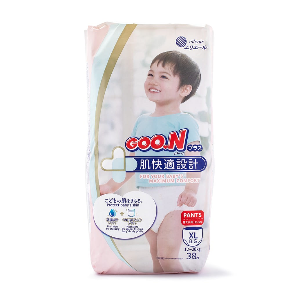 Elleair Japan GOO.N PLUS Baby Diaper Pants, XL Size 38pk 1 ส่วน