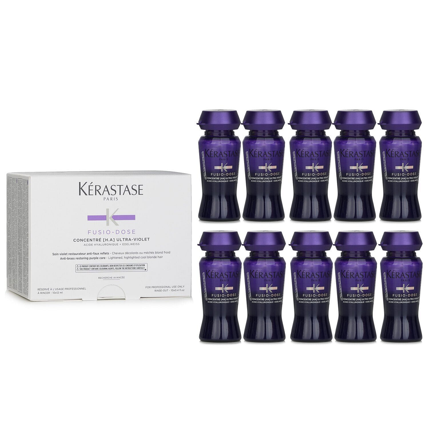 Kerastase Fusio-Dose Concentre H.A Ultra-Violet (For Lightened, Highlighted Cool Blonde Hair) 10x12ml/0.4oz 10 밀리리터