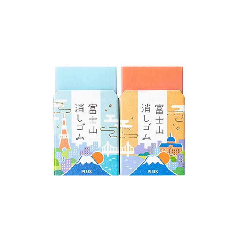 PLUS 富士山橡皮擦 TOKYO 2块装 1 份