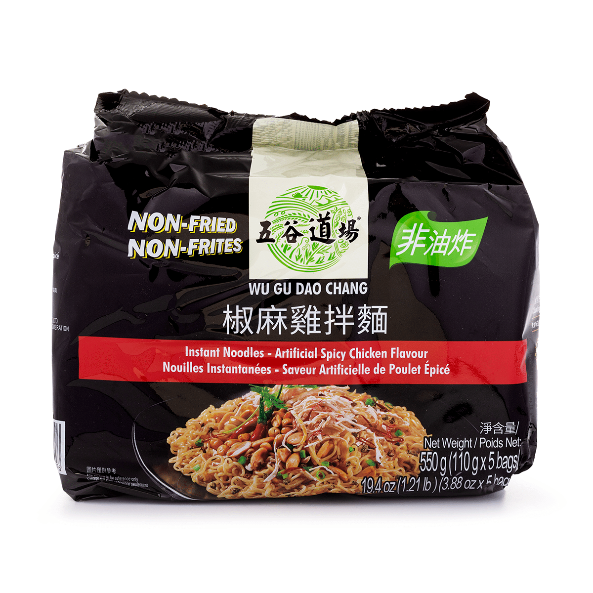 บะหมี่กึ่งสำเร็จรูป Wugudaochang รสไก่เผ็ด 5 ซอง 550 กรัม