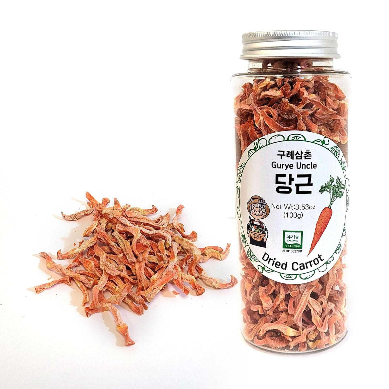 Gurye Uncle 100% Korea Natural Dehydrated Vegetable, Carrot 100g 1 ลัง