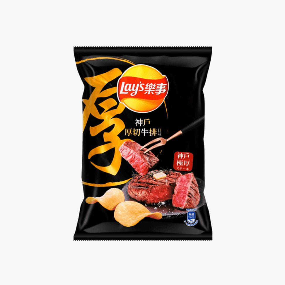 Lay's Kobe Thick-Cut Steak Potato Chips 59.5g 1 pack