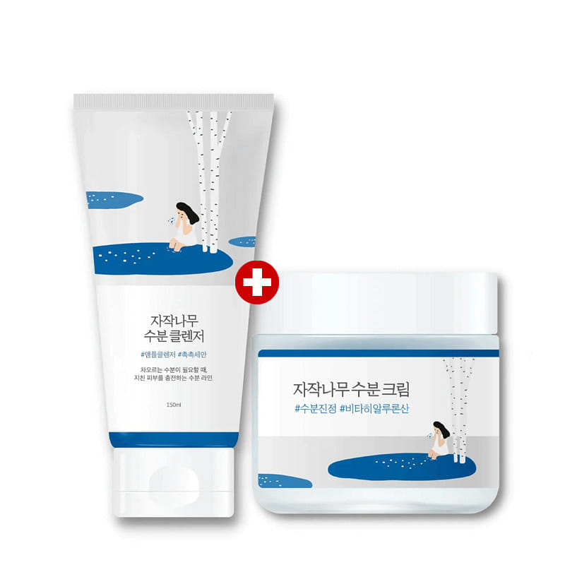 ROUND LAB Birch Moisturizing Cleanser 150ml & Moisturizing Cream 80ml Set 1 개입
