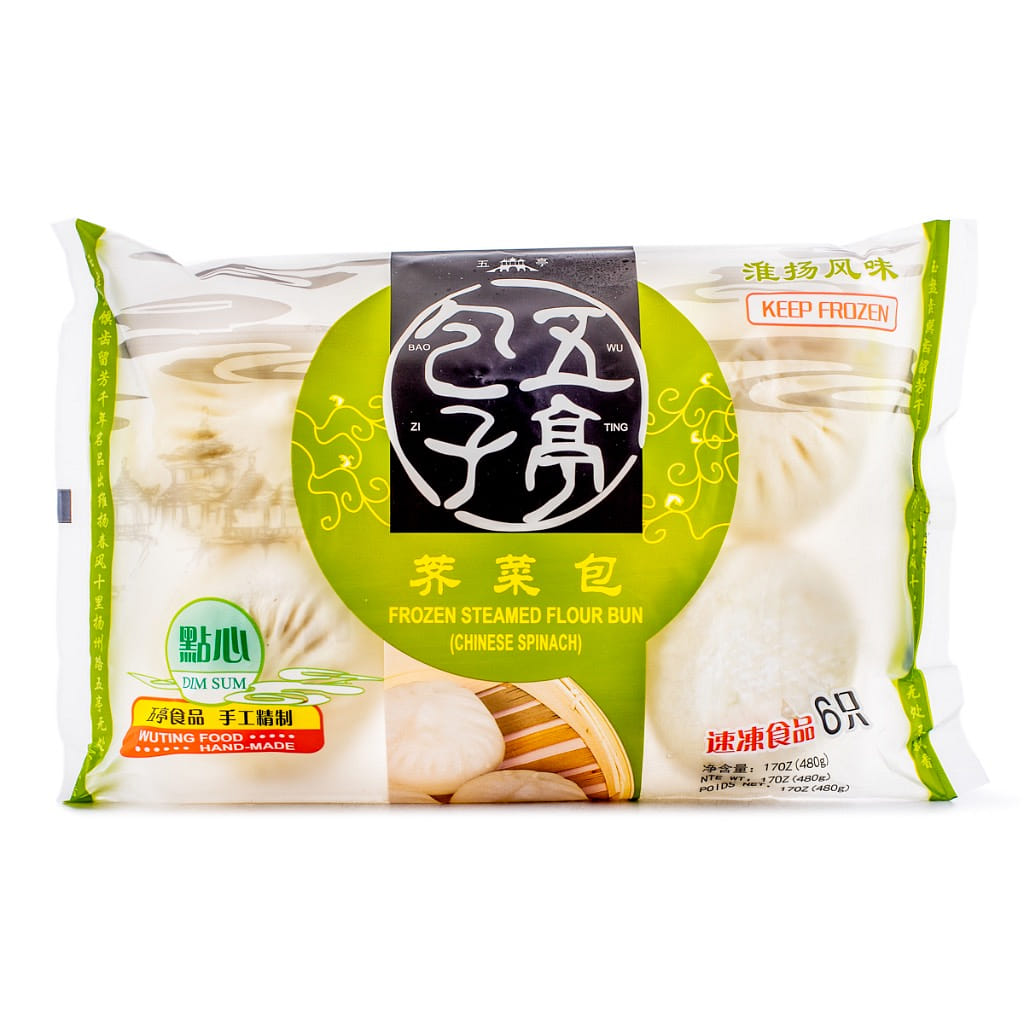Bánh Bao Rau Bina Hấp, Đông Lạnh 6 cái 480 g