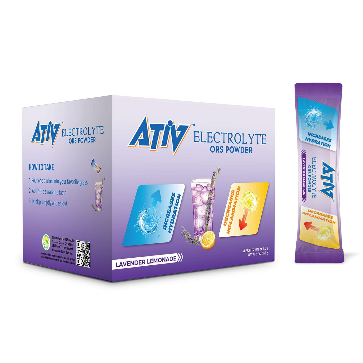 JBA ATIV ELECTROLYTE POWDER (LAVENDER LEMONADE) 30 개