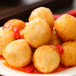 Enjoy Hong Kong style fish eggs, spicy fish balls, curry flavored 60g * 1 bag 60 g