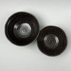 Made-in-Japan Kuroshio Small Soup Noodle Matte Black Bowl 7.2" dia.(20 oz) 1 each