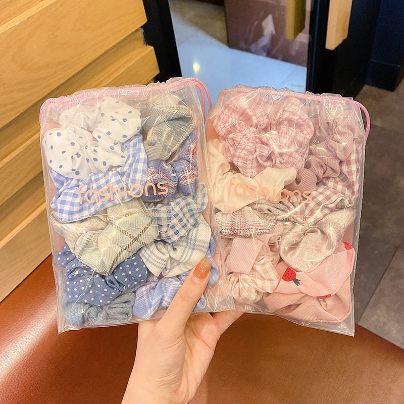 Silk Hair Scrunchies soft Hair Ties cute kawaii Scrunchies for Hair Elastics 5 1 개입